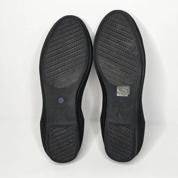 Rothy's The Loafer Black Knit Ballet Flats Women's Size 7 - Picture 7 of 11